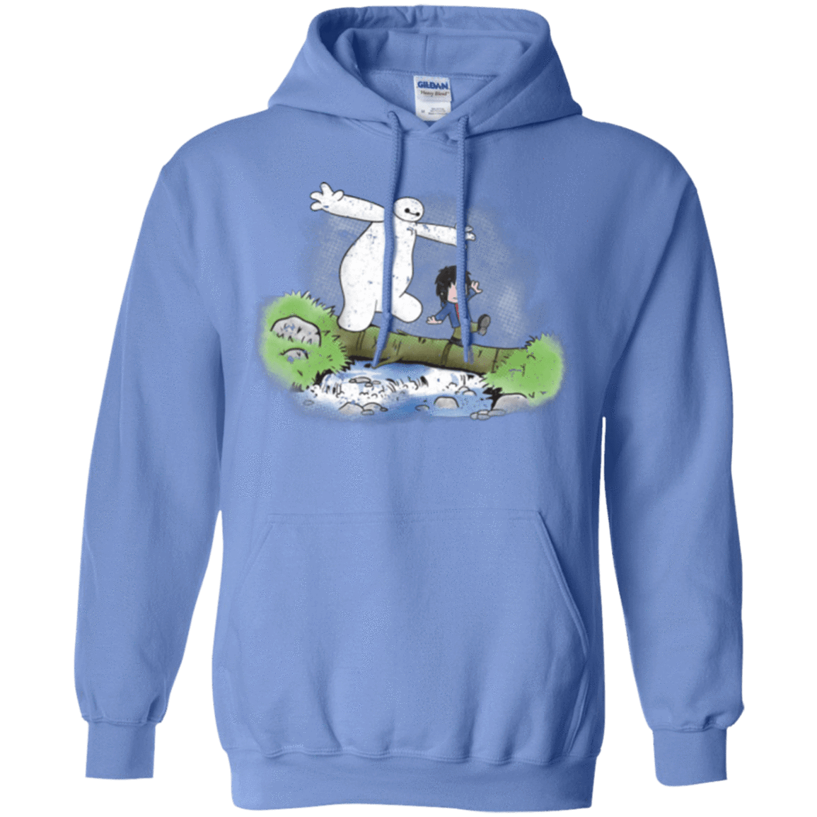 Sweatshirts Carolina Blue / Small Baymax And Hiro Pullover Hoodie