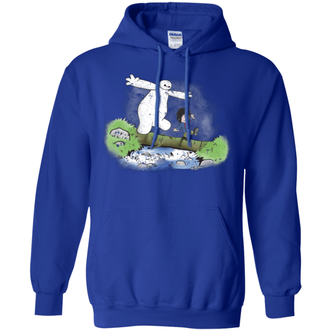 Sweatshirts Royal / Small Baymax And Hiro Pullover Hoodie