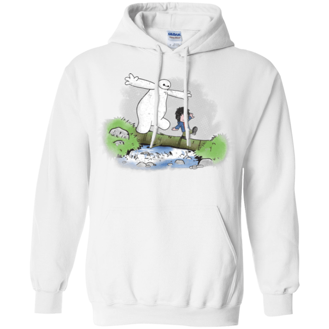 Sweatshirts White / Small Baymax And Hiro Pullover Hoodie