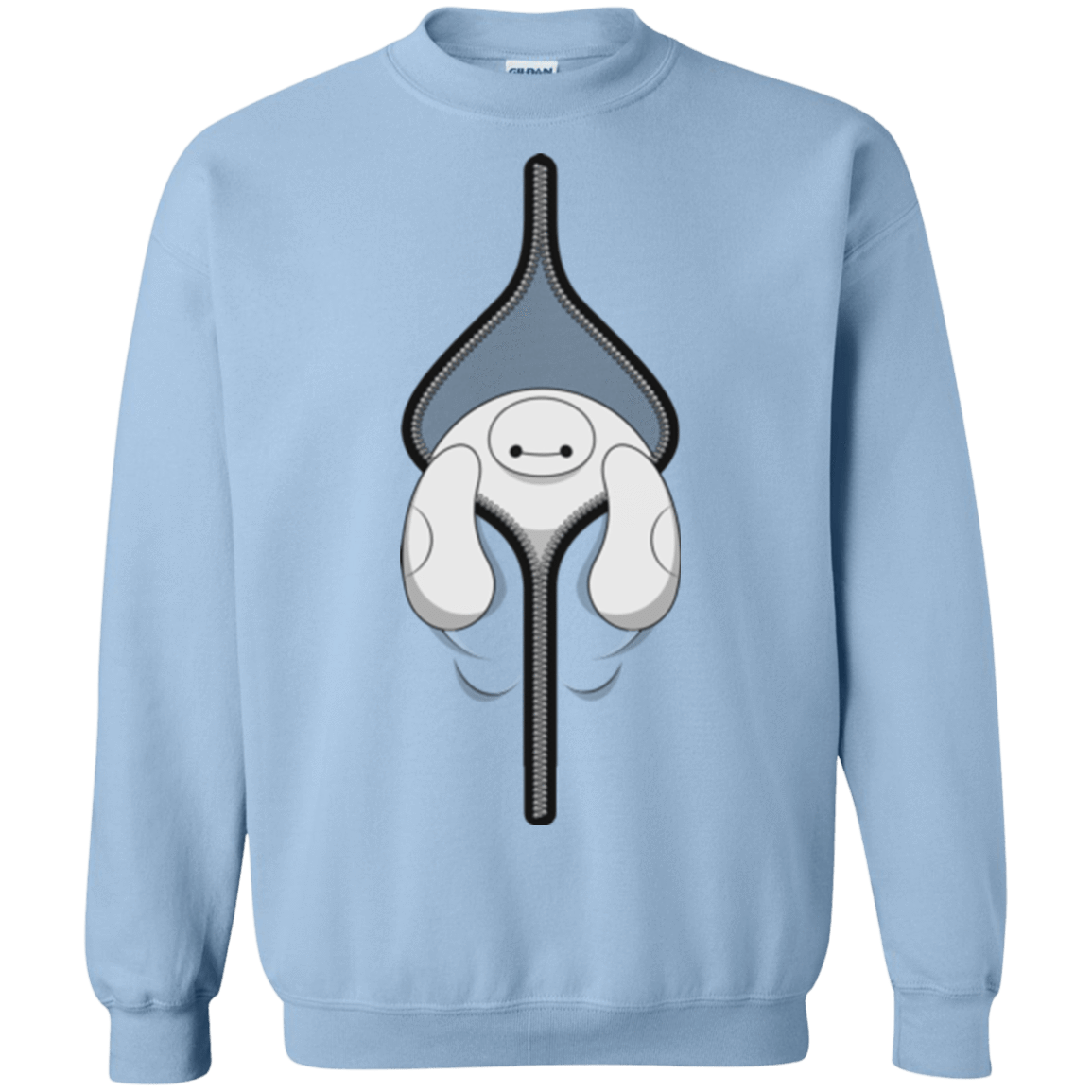 Sweatshirts Light Blue / Small Baymax Crewneck Sweatshirt