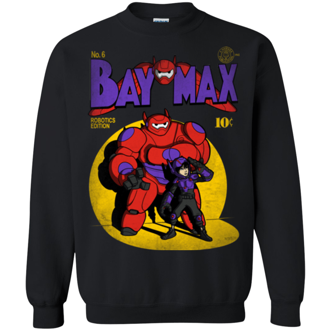 Sweatshirts Black / Small Baymax Number 9 Crewneck Sweatshirt