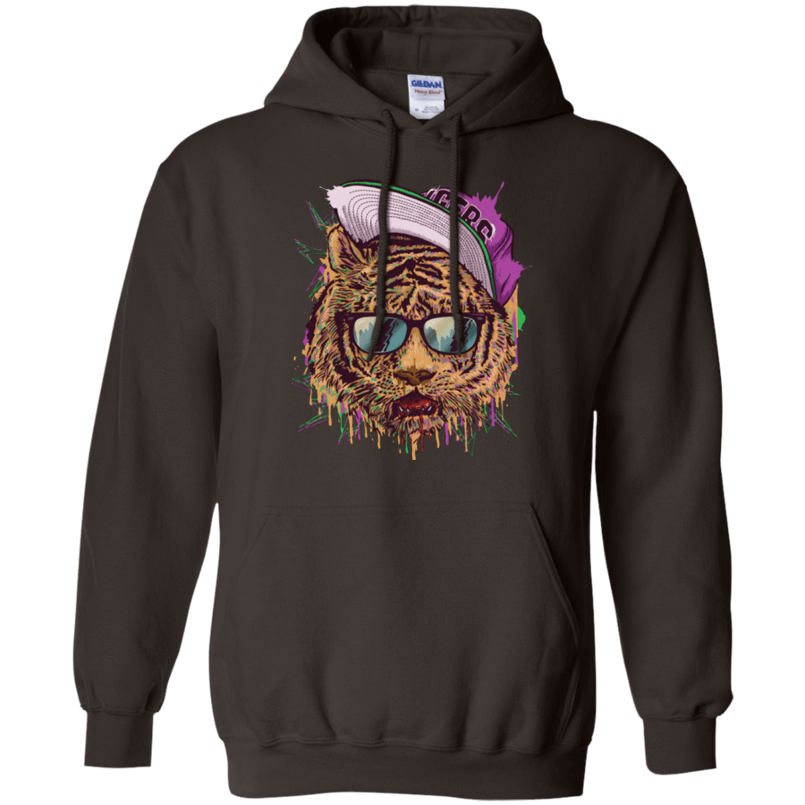 Sweatshirts Dark Chocolate / Small Bayside Tigers Pullover Hoodie
