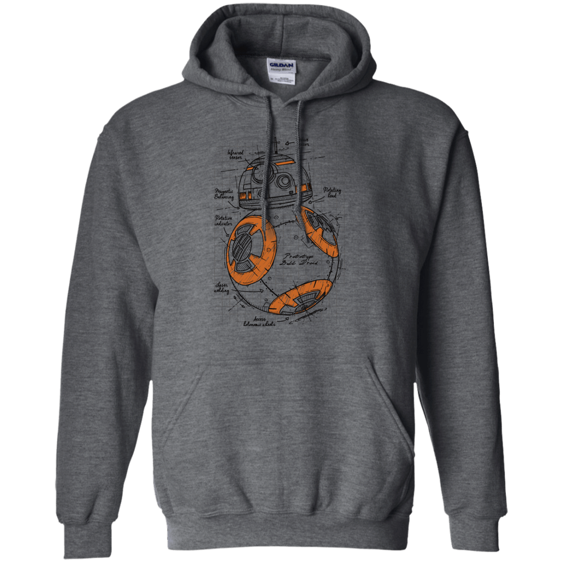 Sweatshirts Dark Heather / S BB-8 Plan Pullover Hoodie