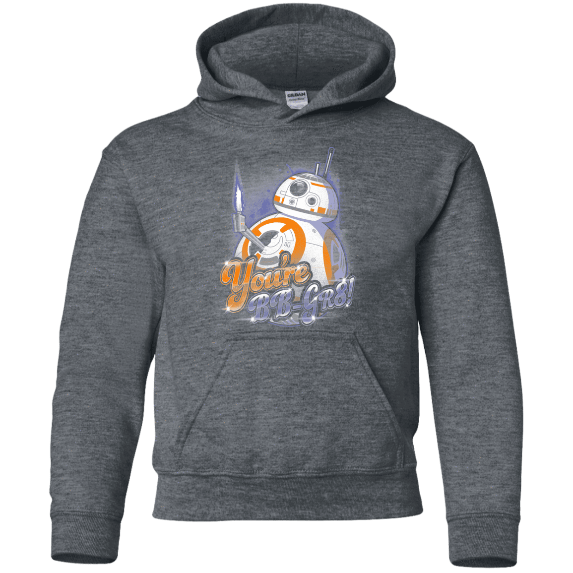 Sweatshirts Dark Heather / YS BB Great Youth Hoodie