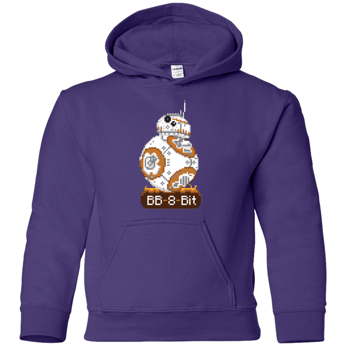 Sweatshirts Purple / YS BB8Bit Youth Hoodie