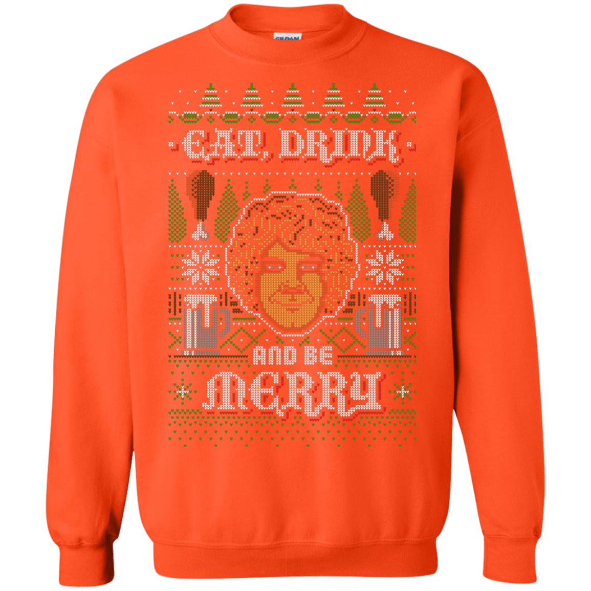 Sweatshirts Orange / Small Be Merry Crewneck Sweatshirt