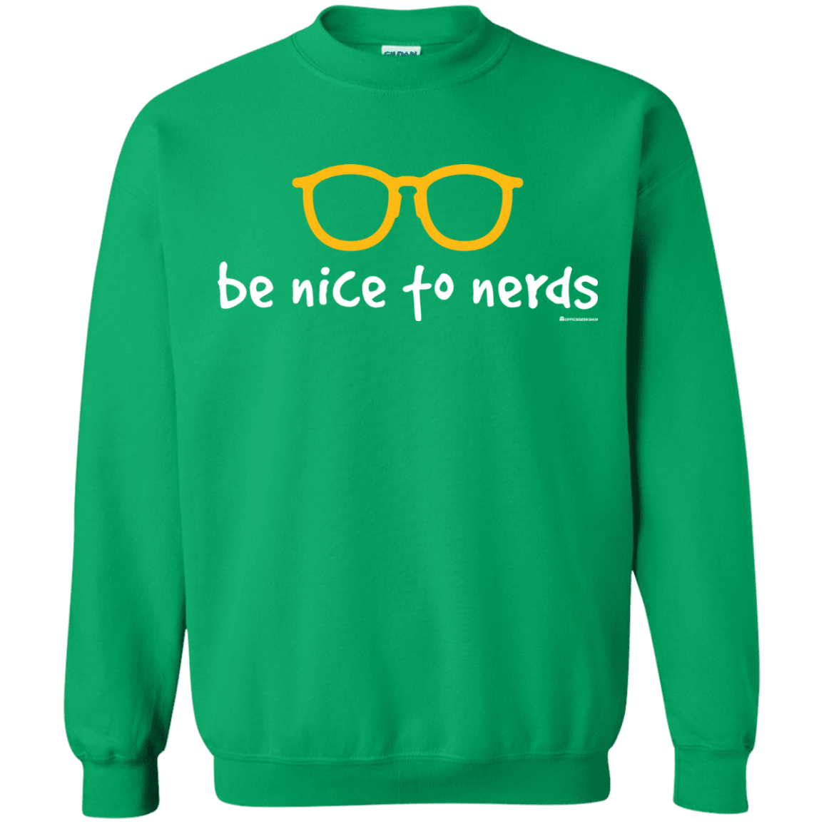 Sweatshirts Irish Green / Small Be Nice To Nerds Crewneck Sweatshirt
