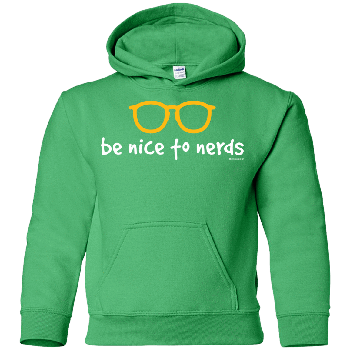 Sweatshirts Irish Green / YS Be Nice To Nerds Youth Hoodie