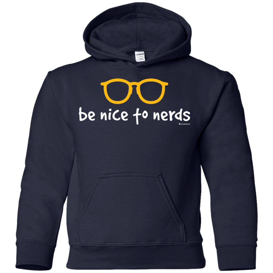 Sweatshirts Navy / YS Be Nice To Nerds Youth Hoodie