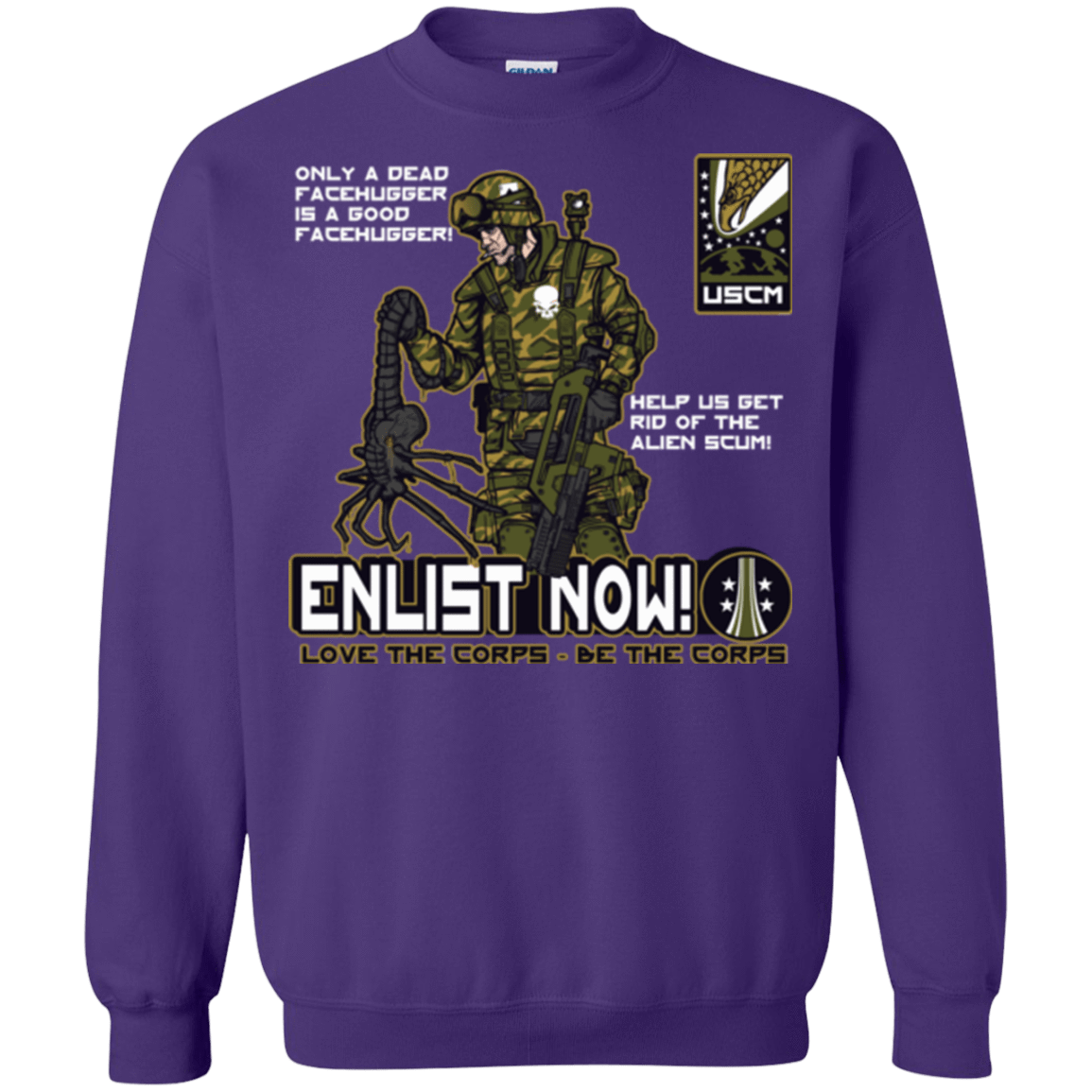 Sweatshirts Purple / Small Be The Corps Crewneck Sweatshirt