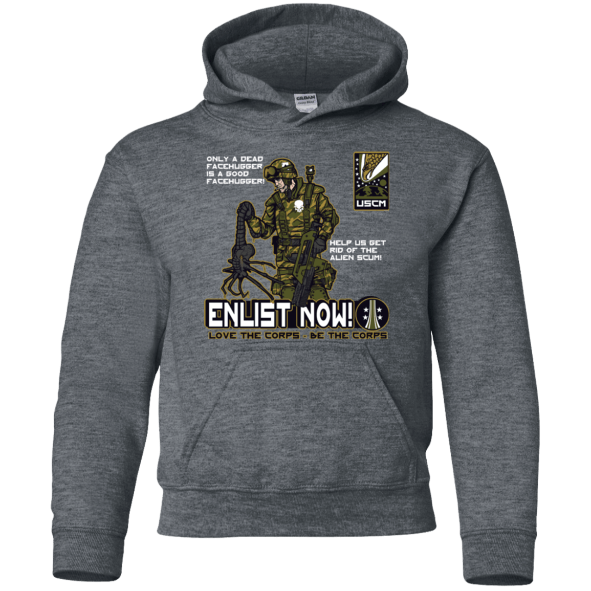 Sweatshirts Dark Heather / YS Be The Corps Youth Hoodie