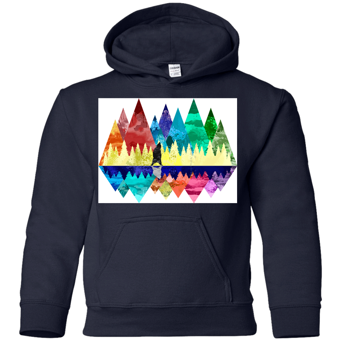 Sweatshirts Navy / YS Bear Color Forest Youth Hoodie