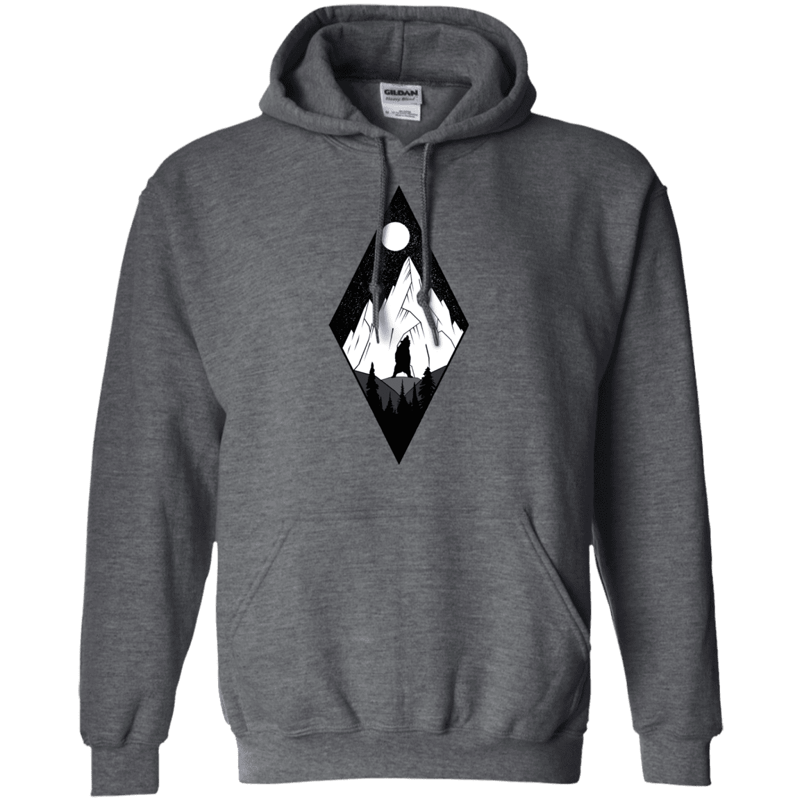Sweatshirts Dark Heather / S Bear Diamond Pullover Hoodie