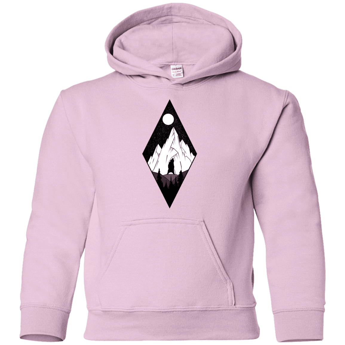 Sweatshirts Light Pink / YS Bear Diamond Youth Hoodie