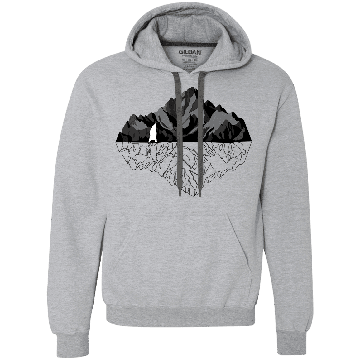 Sweatshirts Sport Grey / S Bear Reflection Premium Fleece Hoodie