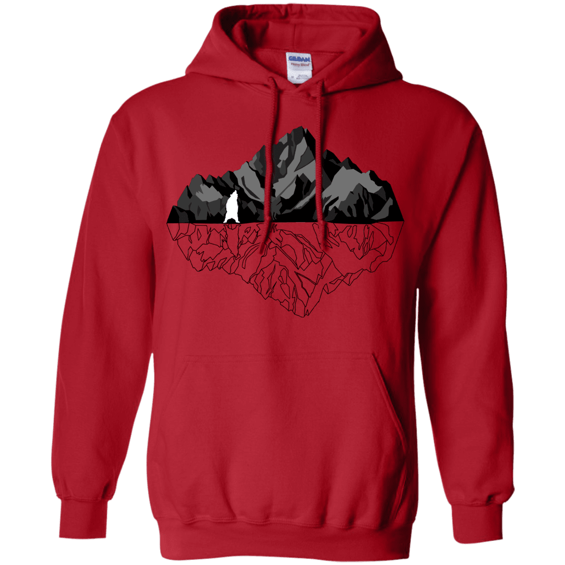 Sweatshirts Red / S Bear Reflection Pullover Hoodie