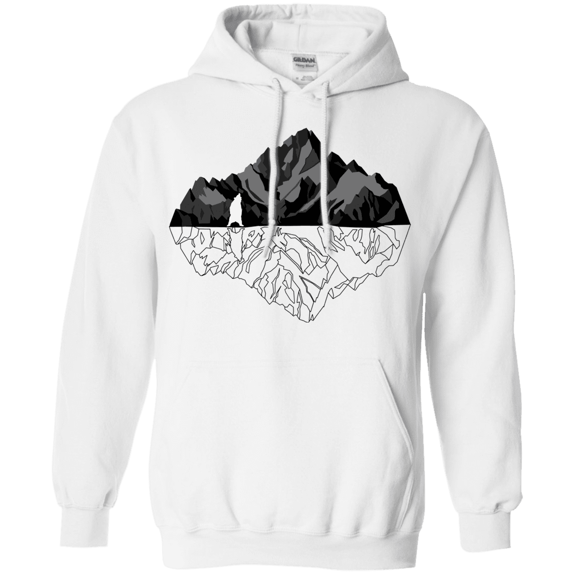 Sweatshirts White / S Bear Reflection Pullover Hoodie