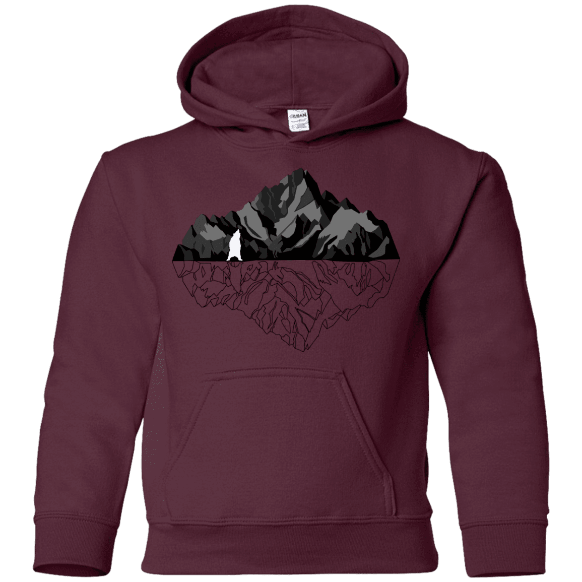 Sweatshirts Maroon / YS Bear Reflection Youth Hoodie