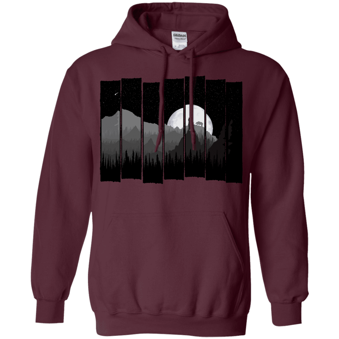 Sweatshirts Maroon / S Bear Slats Pullover Hoodie