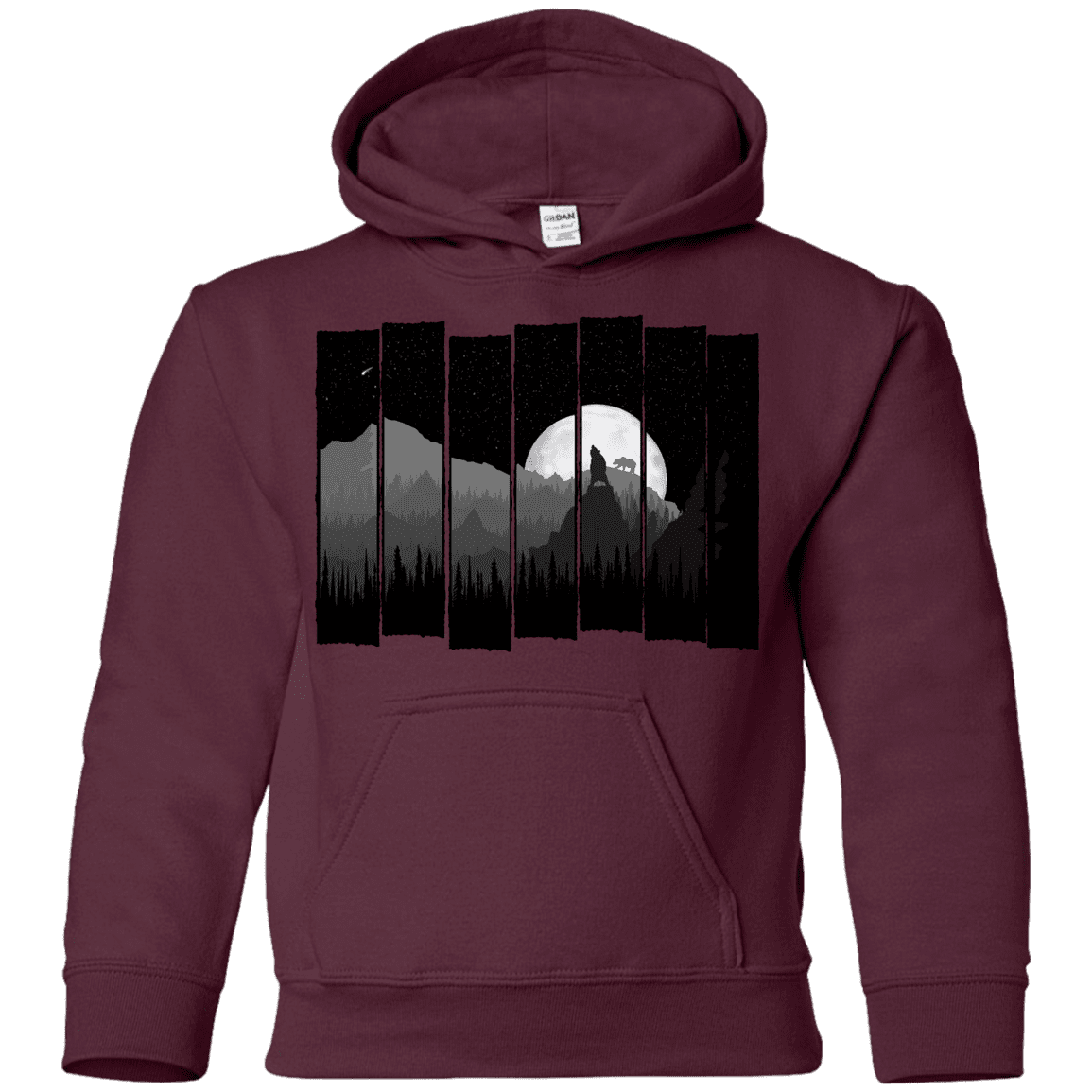 Sweatshirts Maroon / YS Bear Slats Youth Hoodie