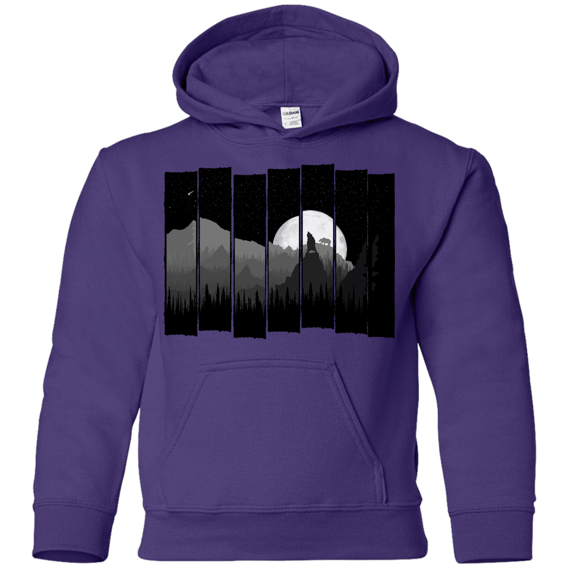 Sweatshirts Purple / YS Bear Slats Youth Hoodie