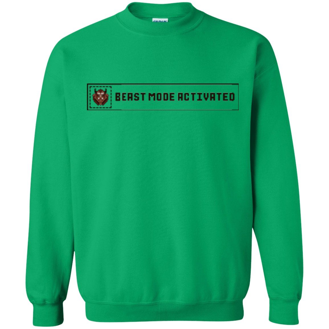 Sweatshirts Irish Green / Small Beast Mode Activated Crewneck Sweatshirt