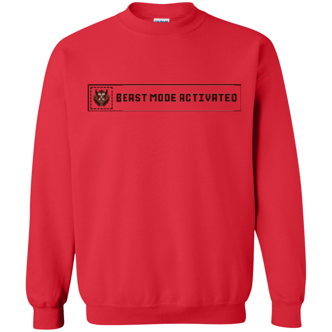 Sweatshirts Red / Small Beast Mode Activated Crewneck Sweatshirt