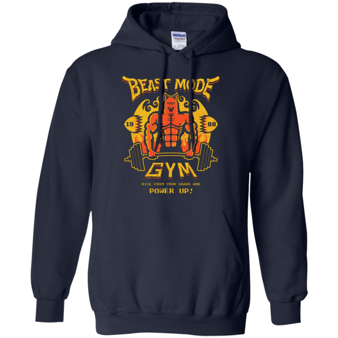 Sweatshirts Navy / Small Beast Mode Gym Pullover Hoodie
