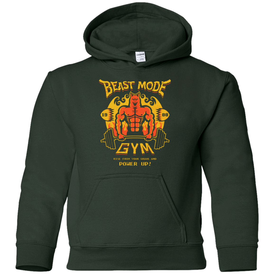 Sweatshirts Forest Green / YS Beast Mode Gym Youth Hoodie