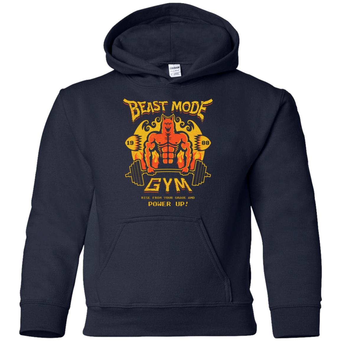 Sweatshirts Navy / YS Beast Mode Gym Youth Hoodie