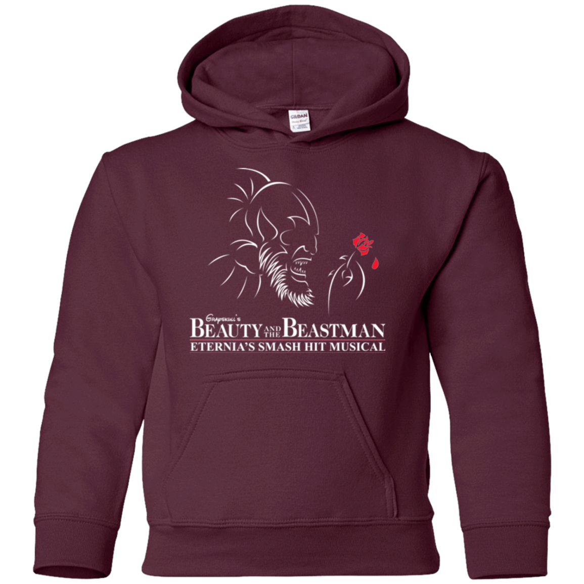 Sweatshirts Maroon / YS Beauty and the Beastman Youth Hoodie