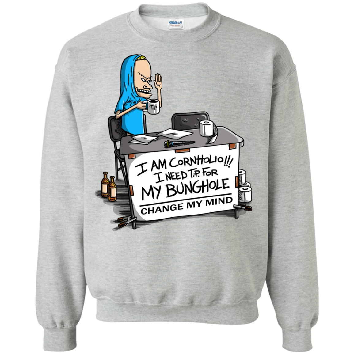 Beavis Change My Mind Crewneck Sweatshirt
