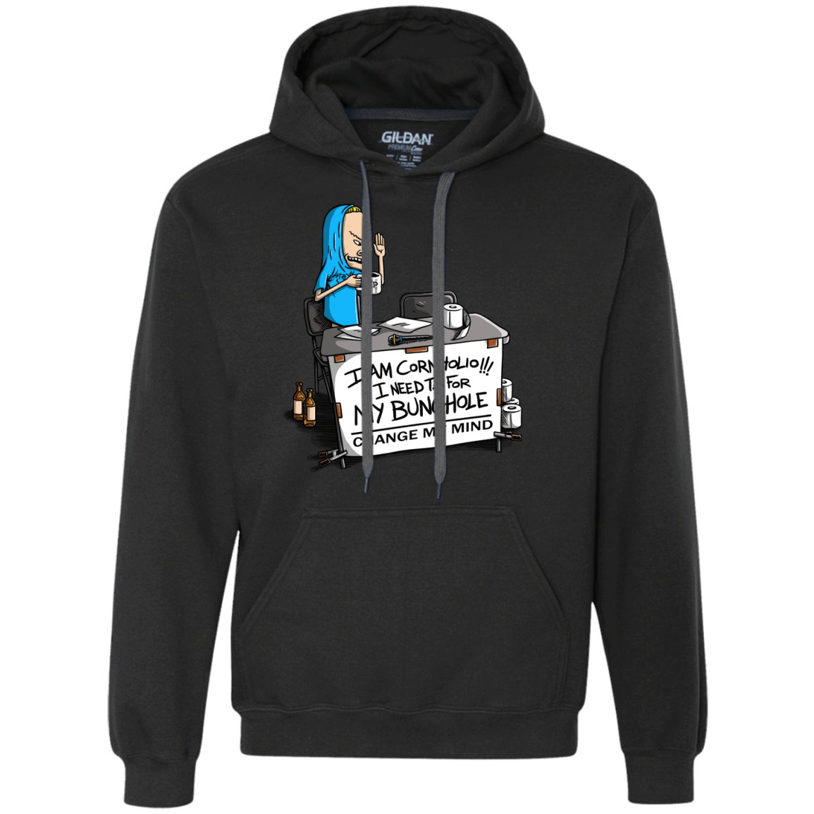 Beavis Change My Mind Premium Fleece Hoodie