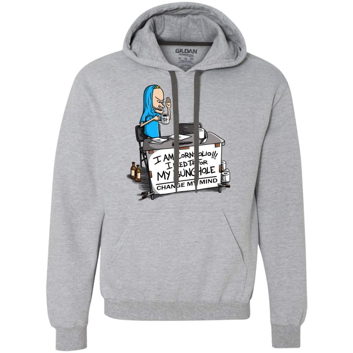 Beavis Change My Mind Premium Fleece Hoodie