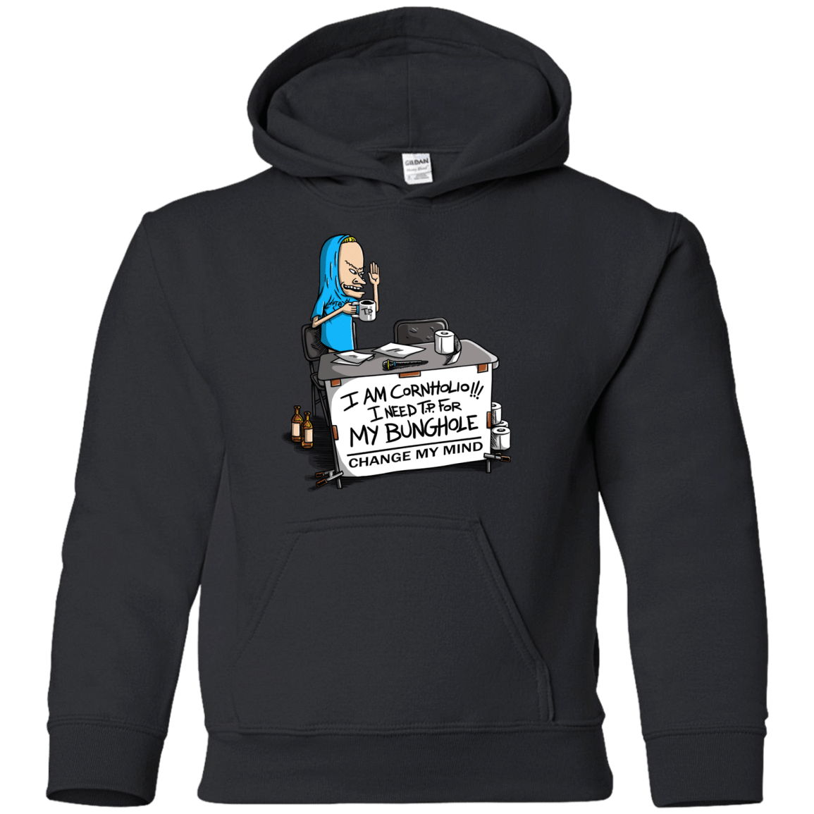 Beavis Change My Mind Youth Hoodie