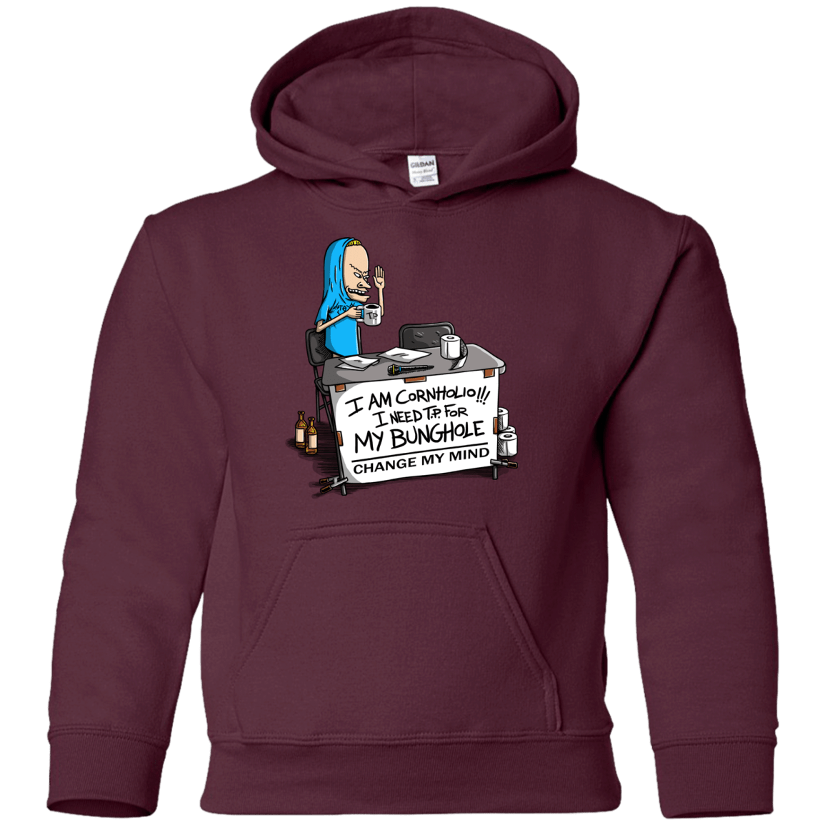 Beavis Change My Mind Youth Hoodie