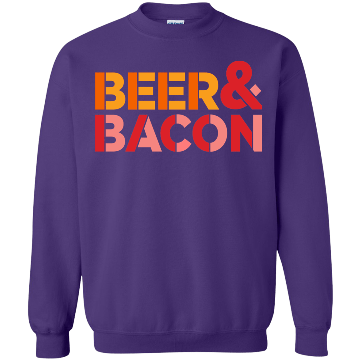 Sweatshirts Purple / Small Beer And Bacon Crewneck Sweatshirt