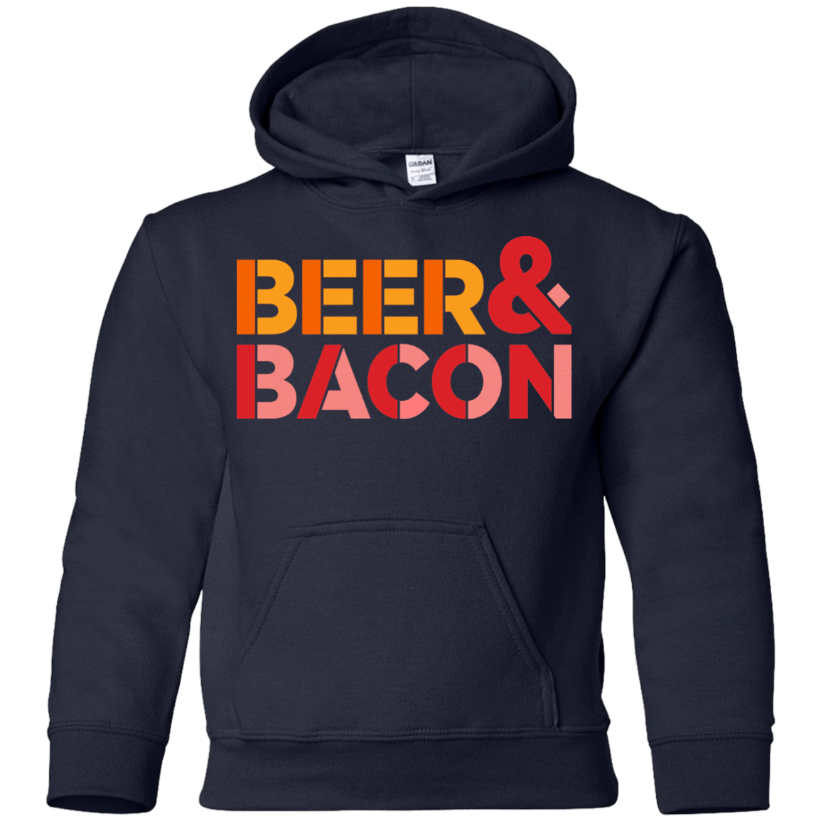 Sweatshirts Navy / YS Beer And Bacon Youth Hoodie