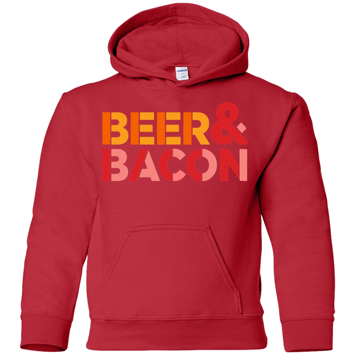 Sweatshirts Red / YS Beer And Bacon Youth Hoodie