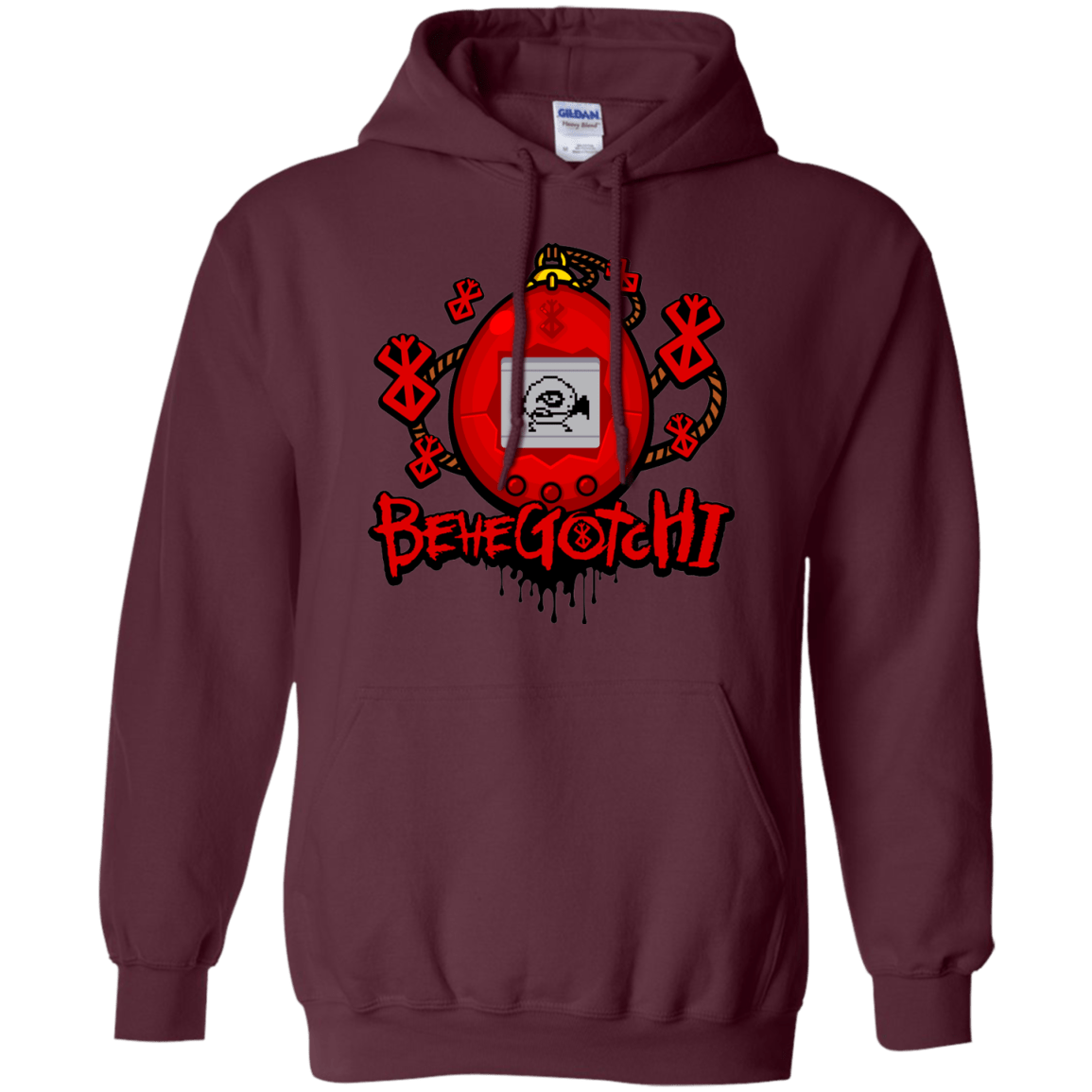 Sweatshirts Maroon / S BeheGotchi Pullover Hoodie