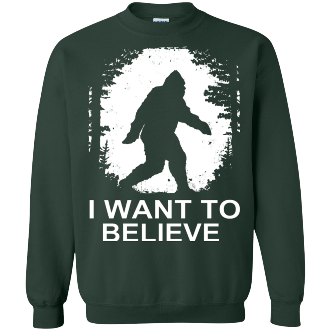 Sweatshirts Forest Green / Small Believe Crewneck Sweatshirt