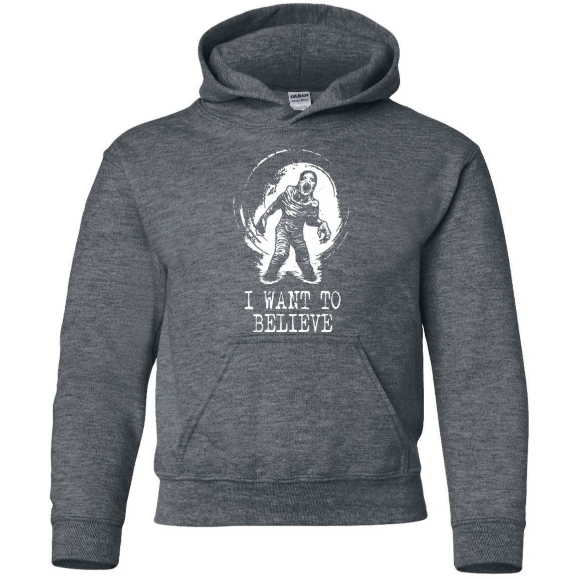 Sweatshirts Dark Heather / YS Believe in Flukeman Youth Hoodie