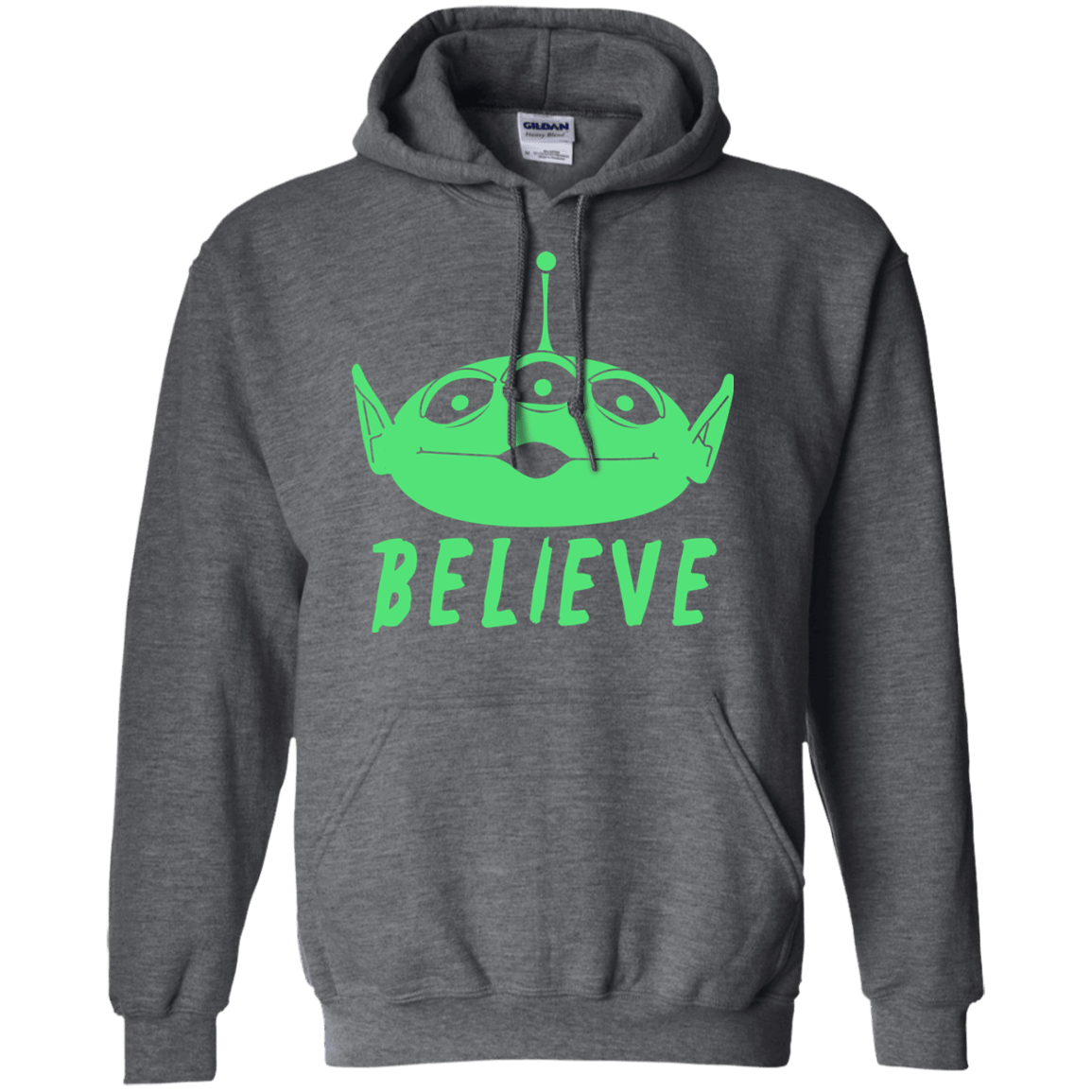 Sweatshirts Dark Heather / S Believe Pullover Hoodie