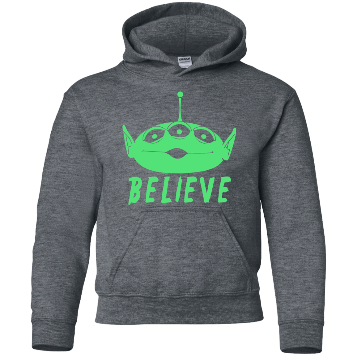 Sweatshirts Dark Heather / YS Believe Youth Hoodie