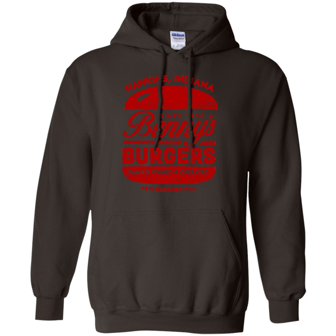 Sweatshirts Dark Chocolate / Small Benny's Burgers Pullover Hoodie