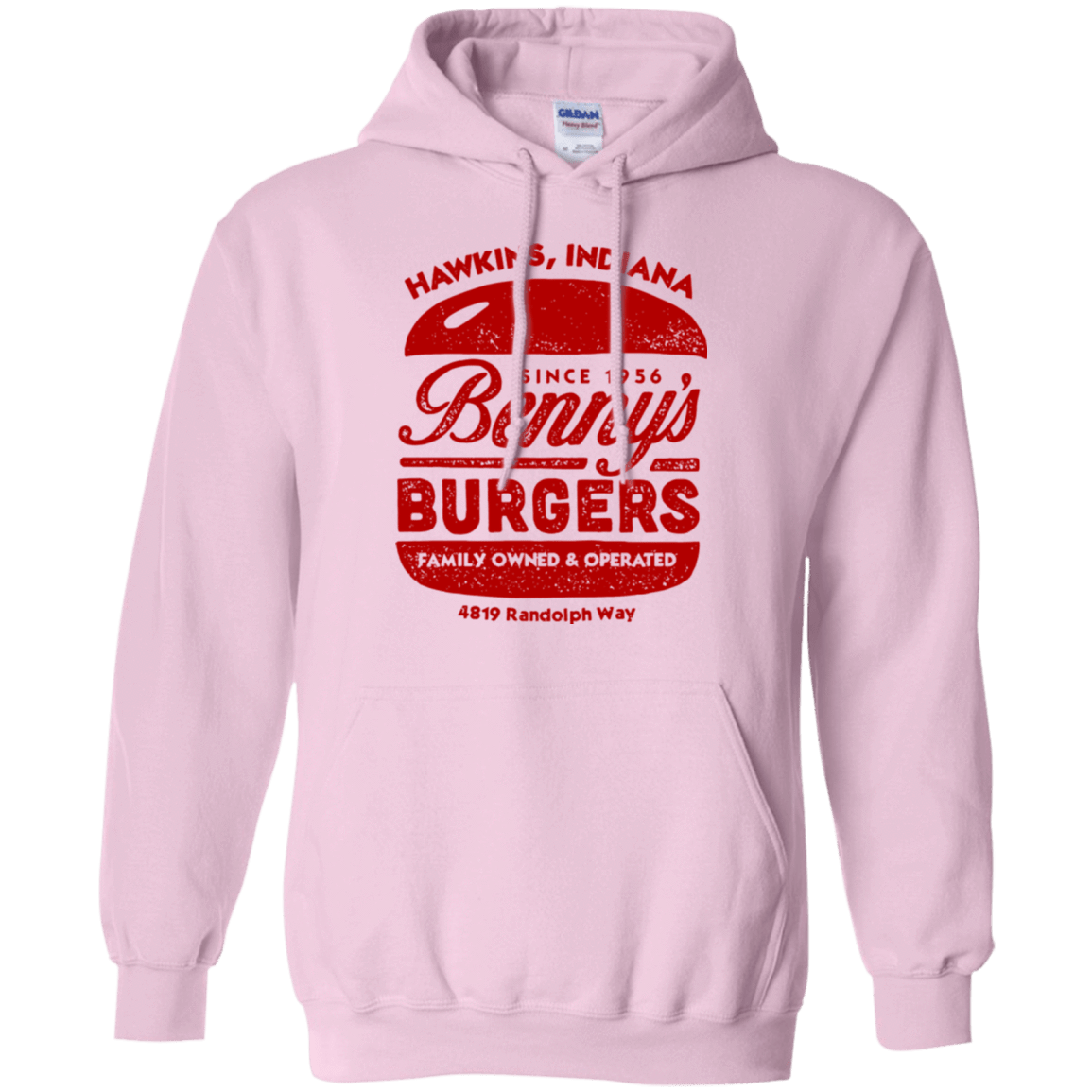 Sweatshirts Light Pink / Small Benny's Burgers Pullover Hoodie