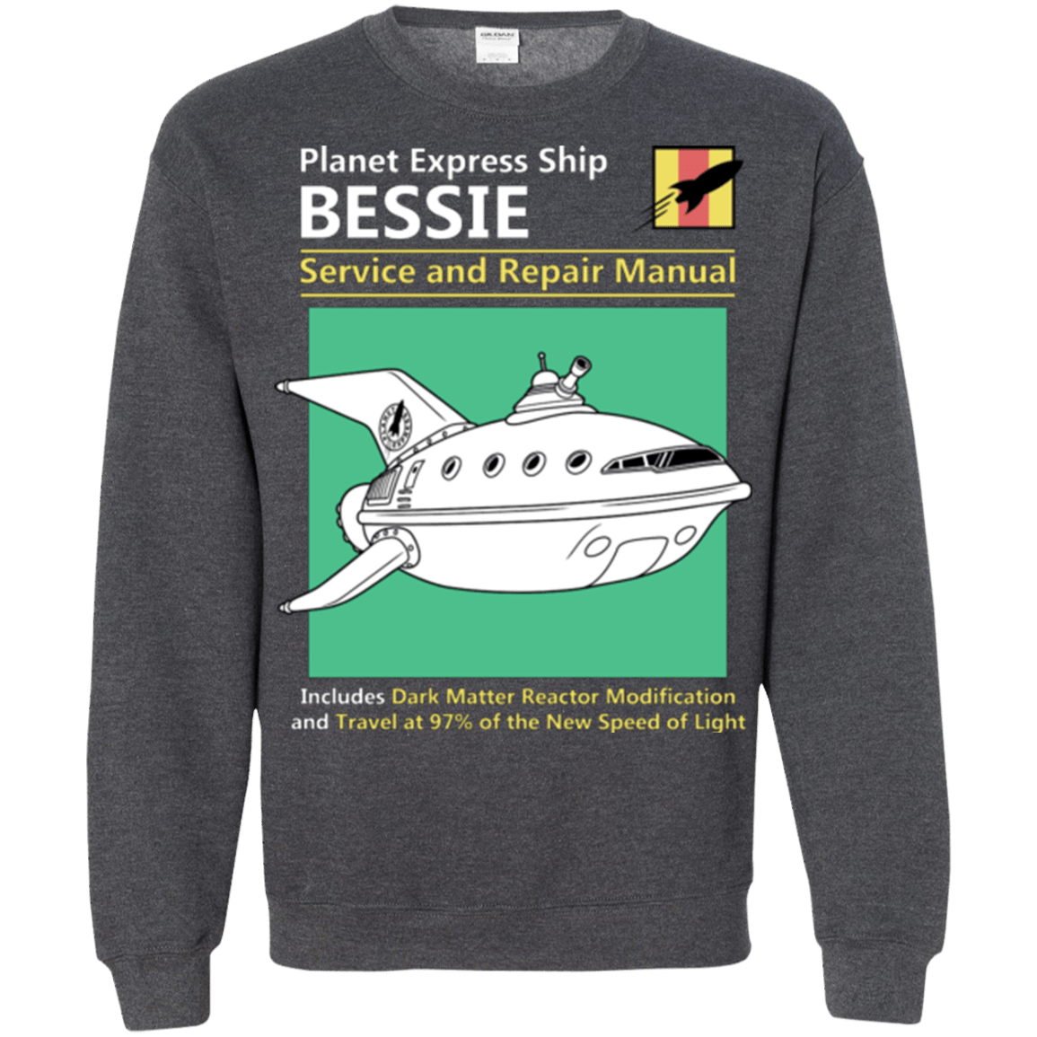 Sweatshirts Dark Heather / Small Bessie Service and Repair Manual Crewneck Sweatshirt
