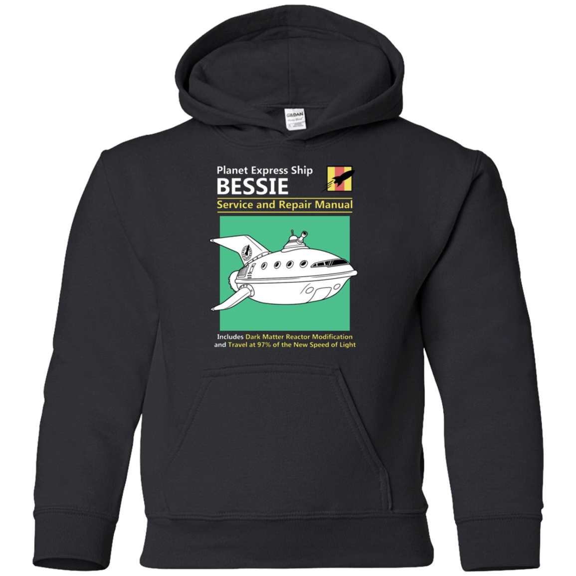 Sweatshirts Black / YS Bessie Service and Repair Manual Youth Hoodie