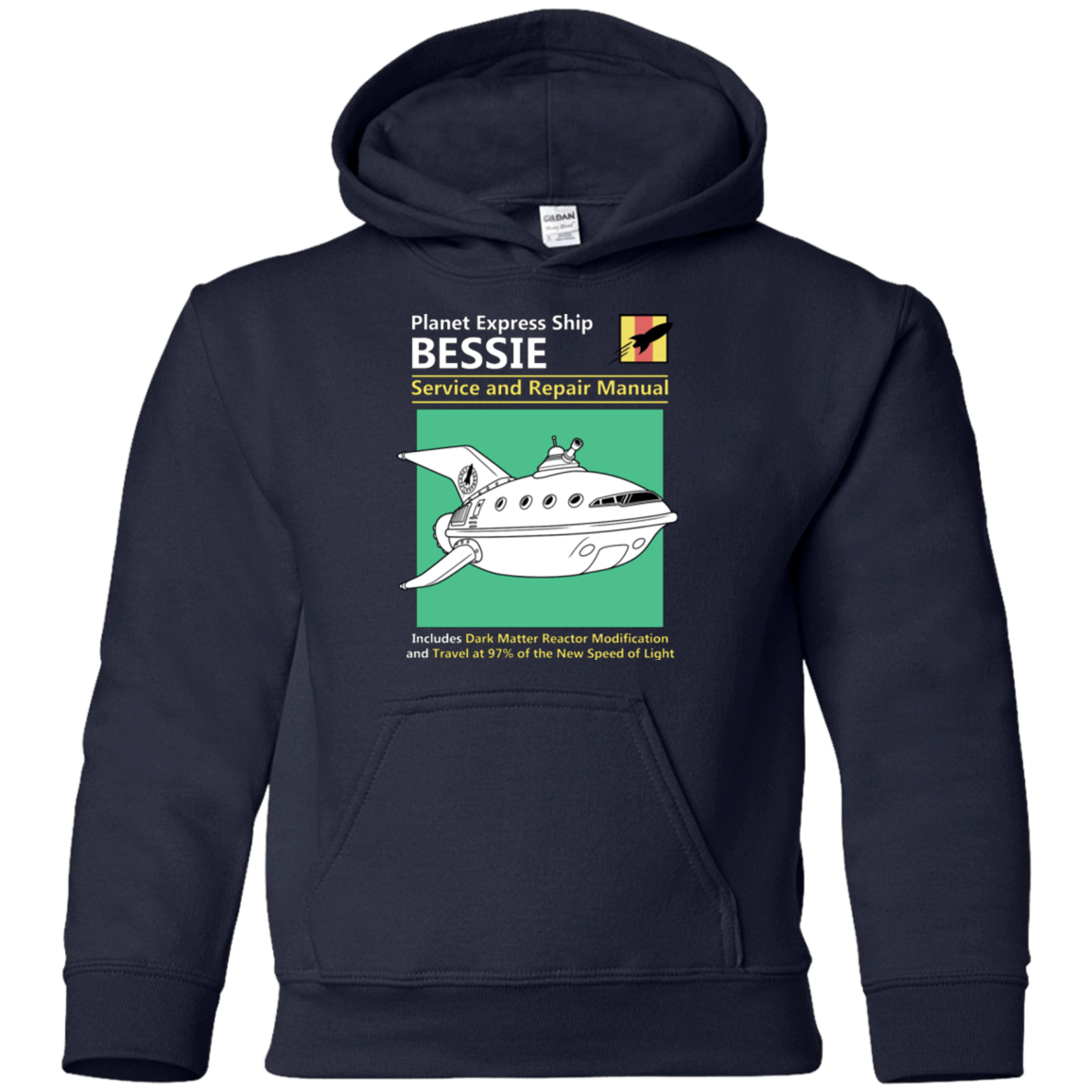 Sweatshirts Navy / YS Bessie Service and Repair Manual Youth Hoodie