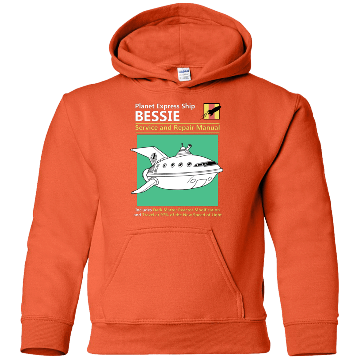 Sweatshirts Orange / YS Bessie Service and Repair Manual Youth Hoodie